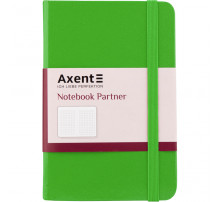 Книга записна Partner А6, 96арк., клітинка, салатова, арт. 8301-04-A, AXENT