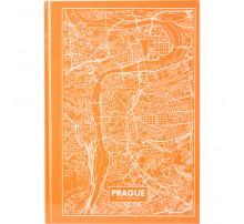 Зошит А4 Maps Prague, 96арк., клітинка, персиковий, ТП, AXENT