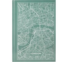 Зошит А4 Maps London, 96арк., клітинка, бірюзовий, ТП., AXENT