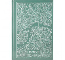 Зошит А4 Maps London, 96арк., клітинка, бірюзовий, ТП., AXENT