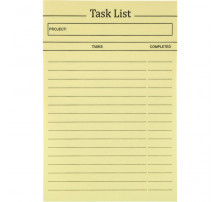 Папір з липким шаром Task list, 100x150мм, жовтий, лінія, 100арк., AXENT